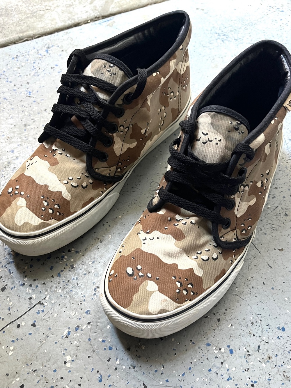 Vans Chukka Brown Desert Camo Camouflage Mid Top Sneakers Lace Up Shoes 10